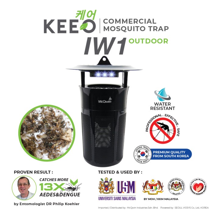 KEEO Mosclean IW1 UV LED Mosquito Trap