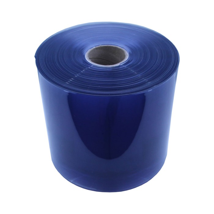 Flat Clear Blue PVC Strip Roll 200mm x 2mm x 50m