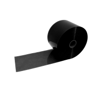 Flat Solid Black PVC Strip Roll 200mm x 2mm x 50m