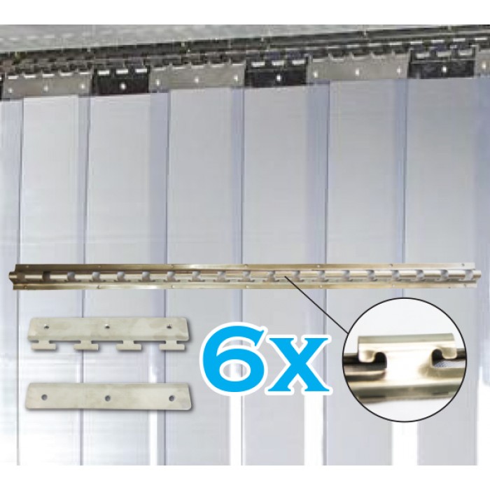 Standard Size 1m X 2 7m Pvc Curtain With Medium Duty Cn Rail With