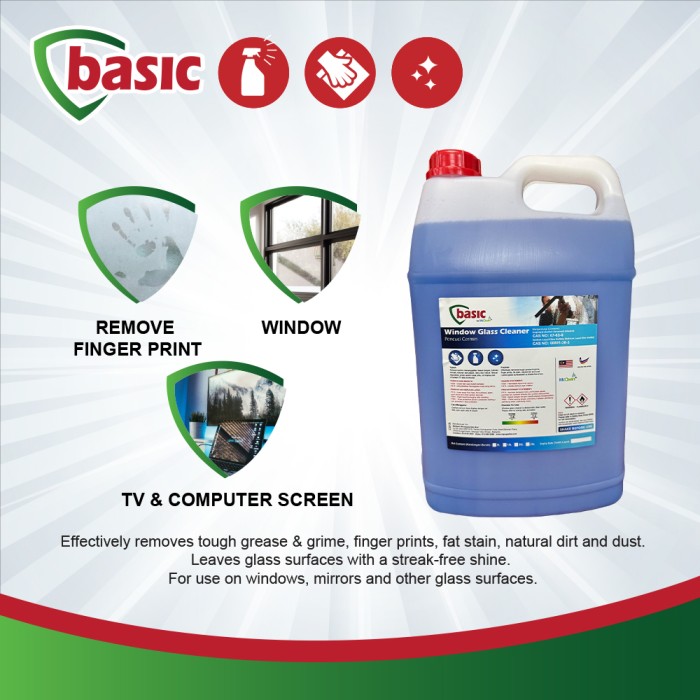Basic Window Glass Cleaner 10L @ www.mqsupplies.com