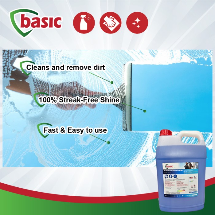 Basic Window Glass Cleaner 10L @ www.mqsupplies.com