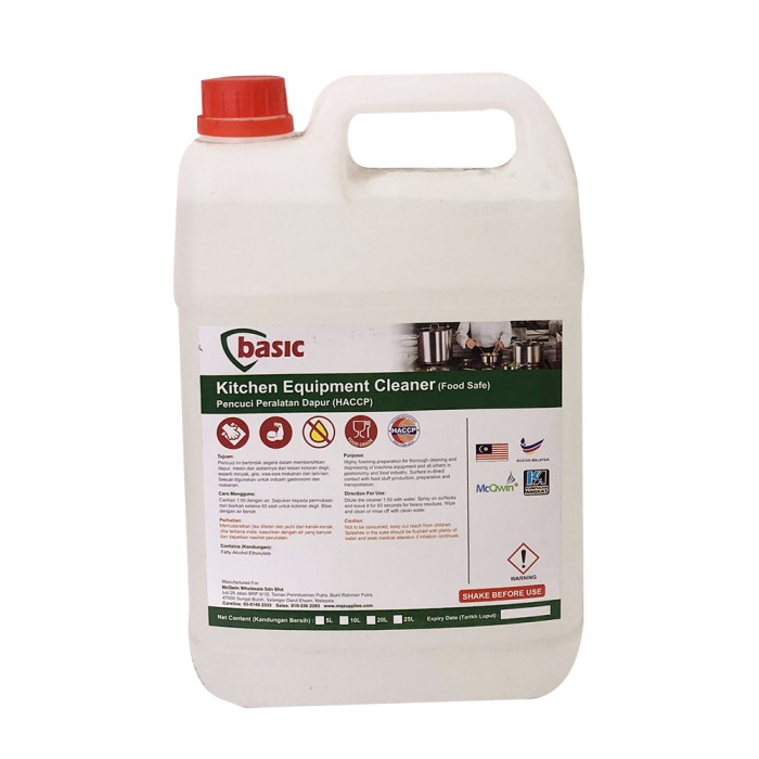McQwin Basic Kitchen Equipment Cleaner (Food Safe) 5L www