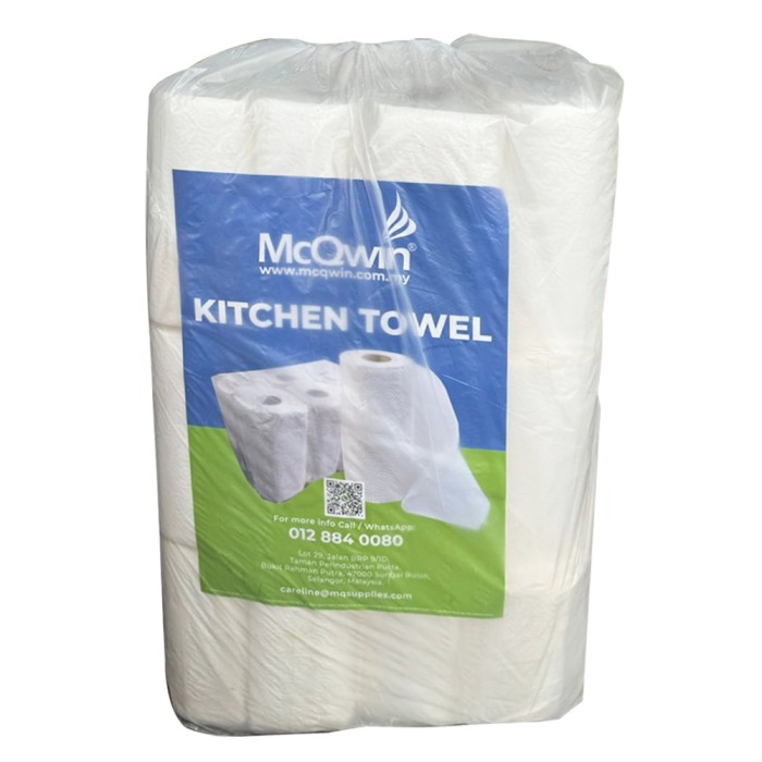 Plenty White Kitchen Towel X4 Rolls - Eckos Online