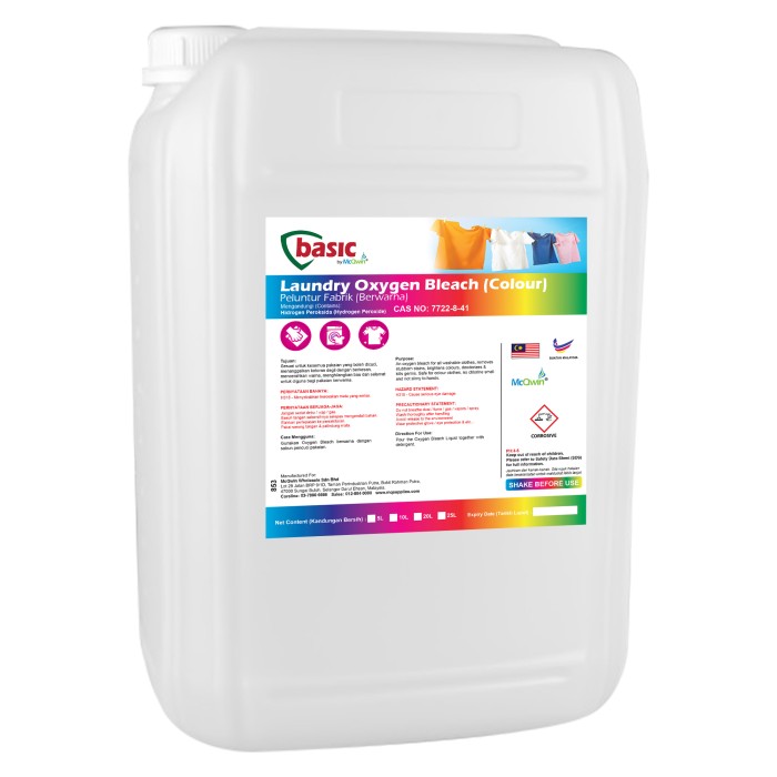 Basic Oxygen Color Bleach 20L@ www.mqsupplies.com