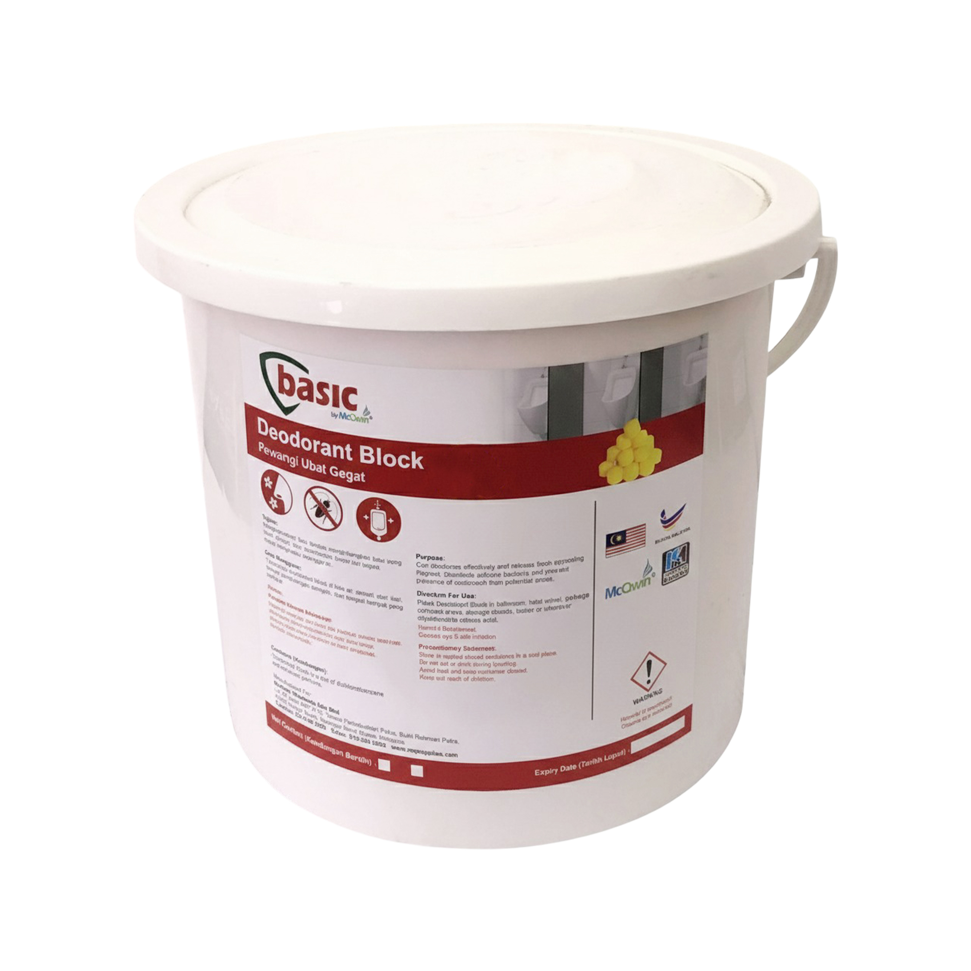 Basic Deodorant Block Yellow 5kg @ www.mqsupplies.com