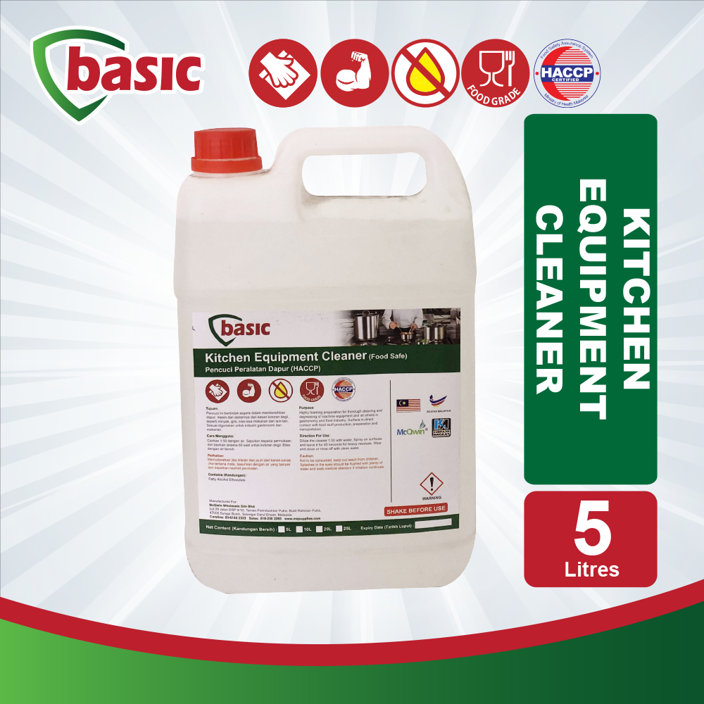 McQwin Basic Kitchen Equipment Cleaner (Food Safe) 5L www
