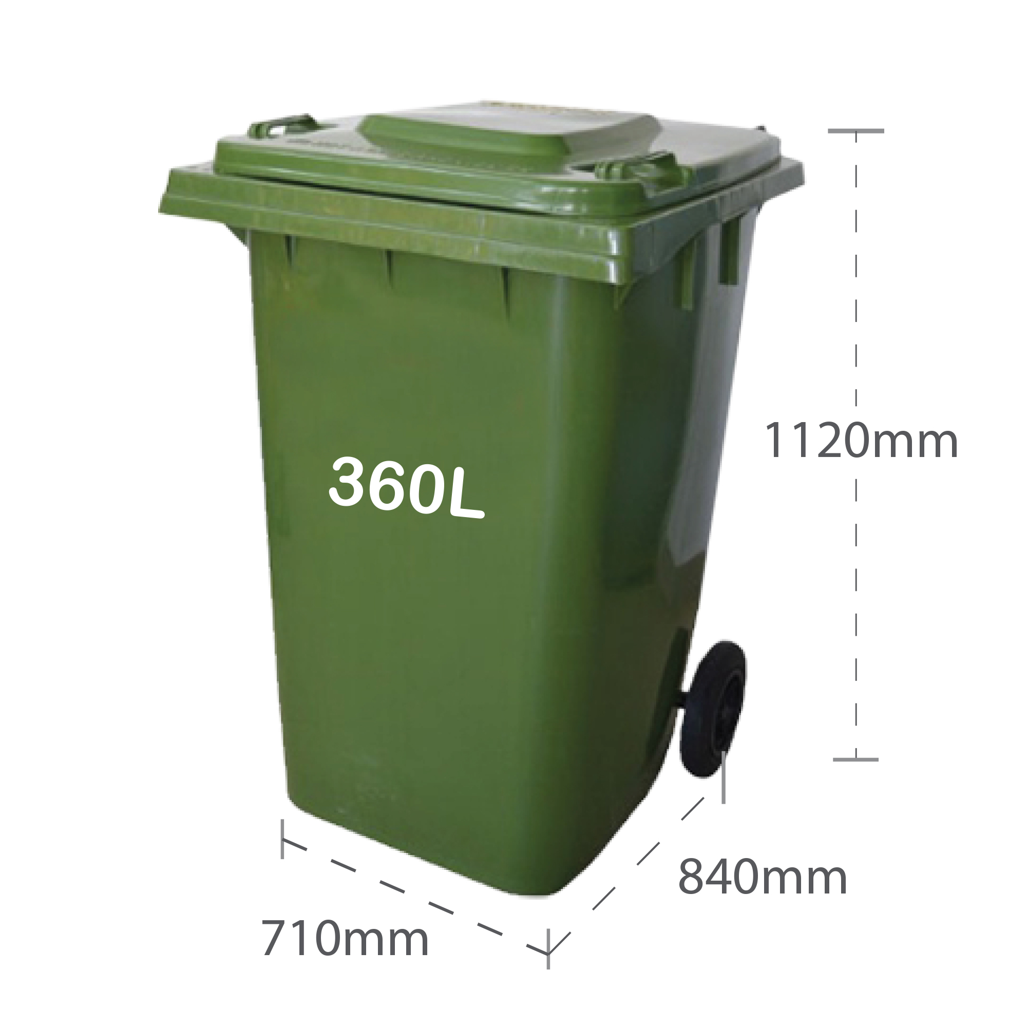 Mobile Garbage Bin 360L Green Www mqsupplies mobile-garbage-bin-360l-green-www-mqsupplies